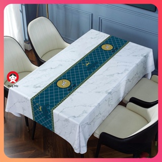 โปรโมช 🔴 ผ้าปูโต๊ะพีวีซี กันน้ํามัน ป้องกันน้ําร้อนลวก หรูหรา สําหรับโต๊ะกาแฟ บ้าน โรงแรม ห้องนั่งเล่น HUGME