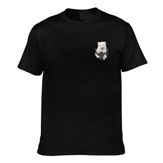 Cute Samoyed Dog Inside Pocket Mens Short Sleeve T-Shirt_02