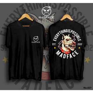 MAD FACE Chain Dog T-Shirts 2022 New D50  Short Sleeve Temperament Hip Hop_02