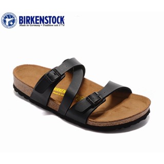 【Original】Birkenstock Salina womens shoes classic cork black matt slippers 35-41