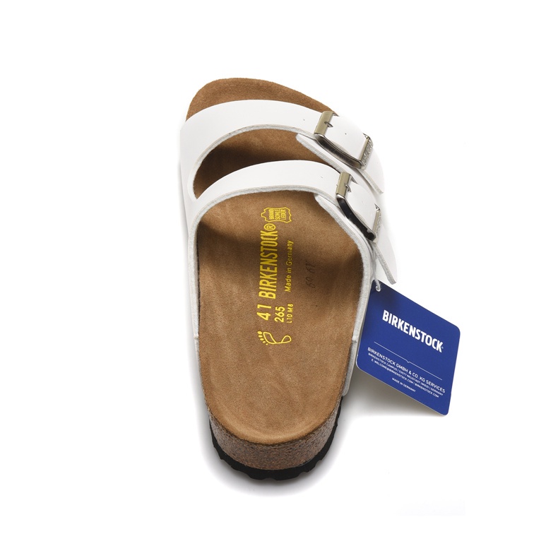 original-birkenstock-arizona-mens-female-classic-cork-white-matte-leather-slippers-beach-casual-shoes-34-46
