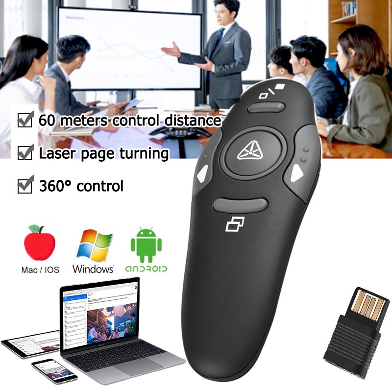 ส่งจากไทย-พ้อยเตอร์-เป่า-wireless-presenter-usb-presentation-mouse-laser-pointer-รีโมทพ้อยเตอร์-รีโมทพรีเซน-มีแบตเตอรี่