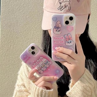 เคสโทรศัพท์มือถือนิ่ม ลายกระต่ายน่ารัก สําหรับ iPhone 14 14promax 14pro 11 12 12PRO 12PROMAX 13 13pro 13promax