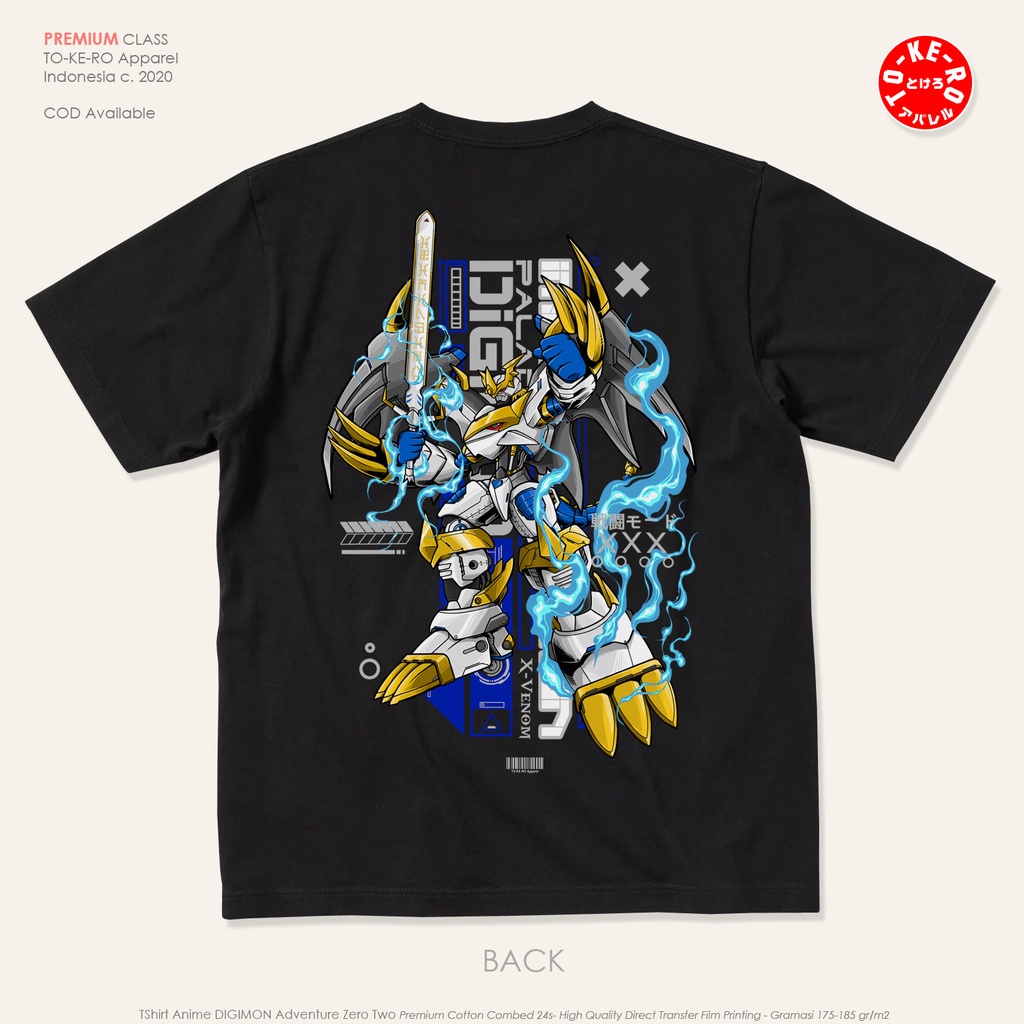 Tm Short Sleeve Oversized Zero Two T-Shirt Cartoon Anime Digimon ...
