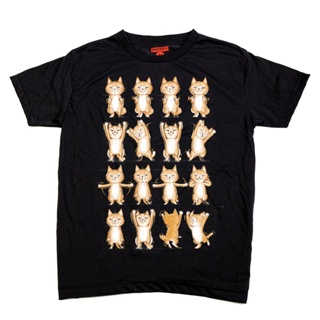 เสื้อยืด แขนสั้น แชปเตอร์วัน สเก๊ตบุ๊ค ลาย แมวเต้นแอโรบิก ผ้านิ่ม / Cat Aerobic Chapter One Sketchbook Soft T-Shirt
