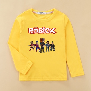 ROBLOX เสื้อยืดการ์ตูนสำหรับเด็กเสื้อแขนสั้นสำหรับเด็กเสื้อผ้าฝ้าย 100% สำหรับเด็ก_04