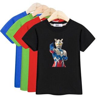 JK Kid Short Sleeve Top Ultraman Cartoon Tshirt For Boy Quality Cotton Blouse 3-14Yrs_05