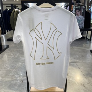 ใหม่ เสื้อยืดแขนสั้นลําลอง ผ้าฝ้าย พิมพ์ลาย MLB เข้ากับทุกการแต่งกาย แฟชั่นฤดูใบไม้ผลิ และฤดูร้อน สําหรับผู้ชาย และผู้หญ