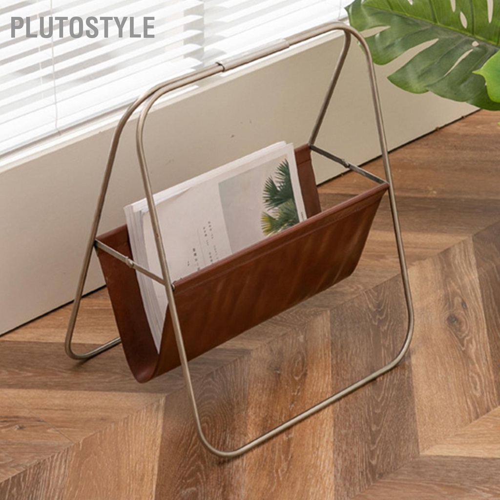 plutostyle-ชั้นวางนิตยสาร-สแตนเลส-หนัง-แข็งแรง-ทนทาน-ชั้นวางหนังสือ-ที่วางหนังสือพิมพ์