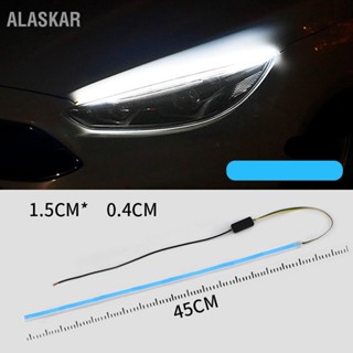 Alaskar แถบไฟหน้ารถยนต์ Led แบบไดนามิก สองสี สําหรับวิ่งกลางวัน