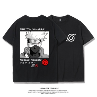 เสื้อยืดแขนสั้นเสื้อยืดแขนสั้น ผ้าฝ้าย พิมพ์ลายการ์ตูนนารูโตะ Hinata Uchiha Sasuke Itachi Kakashi สําหรับผู้ชายS-5XL