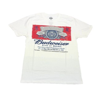 เสื้อยืด พิมพ์ลายโลโก้ Budweiser King Of Beer Can สไตล์คลาสสิก สําหรับผู้ชาย