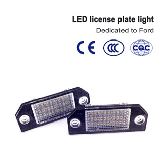 หลอดไฟ LED ติดป้ายทะเบียนรถยนต์ สําหรับ Ford Focus MK2 C-MAX 2 ชิ้น