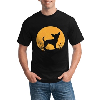 Big Discount Good Valentine T-Shirt Chihuahua Dog Lover Silhouette In Full Moon Gift Various Colors Available_02