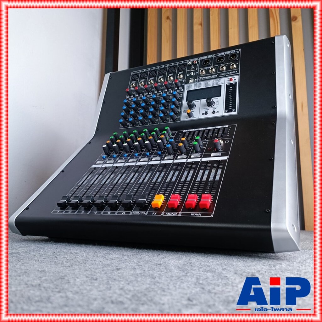 proeurotech-pmx-p6450fx-powermixer-บูลทูส-เพาเวอร์มิกเซอร์-รุ่นใหม่-โปรยูโรเทค-6-ช่อง-450-วัตต์-pmx-p6450-fx-pmxp6450