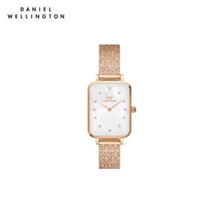 (ทักแชทรับโค้ด) Daniel Wellington นาฬิกา Quadro Lumine Pressed Piano สีโรสโกลด์