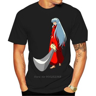 ผ้าฝ้ายแท้เสื้อยืด ผ้าฝ้าย พิมพ์ลายตัวอักษร Inuyasha สไตล์วินเทจ แฟชั่นฤดูใบไม้ผลิ และฤดูใบไม้ร่วงS-3XL_01