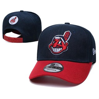 หมวกเบสบอลลําลอง ผ้าฝ้าย ปักลาย Cleveland Indians สไตล์ฮิปฮอป สามารถปรับได้ สําหรับผู้ชาย และผู้หญิง