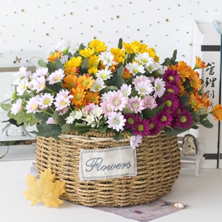 【Ag】ดอกไม้ประดิษฐ์ 7 ส้อม 35 ดอกคาโมมายล์ปลอม ไม่ซีดจาง สําหรับตกแต่งบ้าน