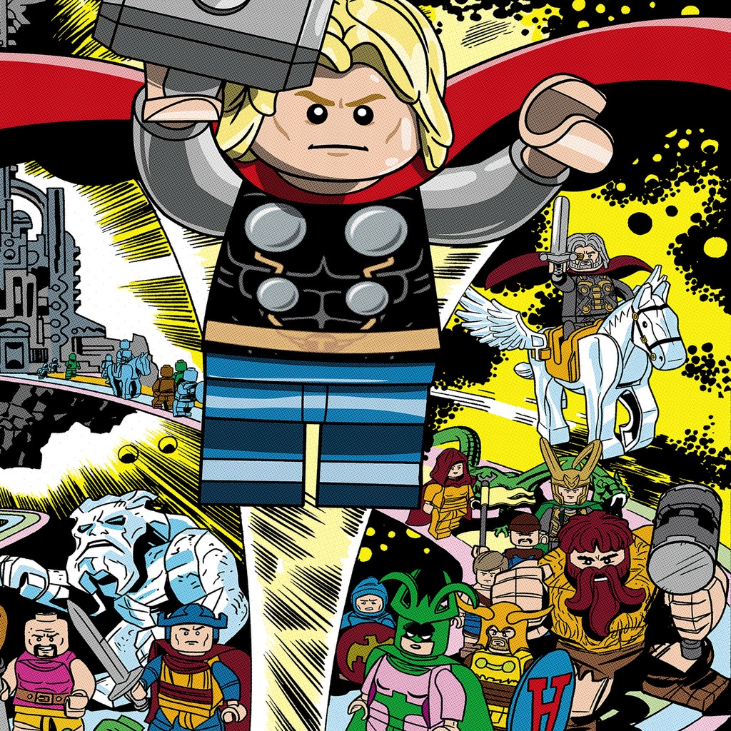 เสื้อยืด-พิมพ์ลาย-thor-lego-tales-of-asgard-love-and-thunder-สําหรับผู้ชาย