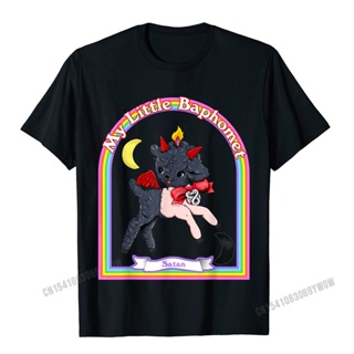 Men T-Shirt Baphomet Cute Satan Kawaii Retro Vintage Satanic Atheist Camisas Tshirts Cute Printed Cotton Tees Casua_01