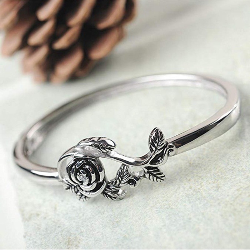 แหวนแฟชั่น-รูปดอกกุหลาบ-สีดํา-สไตล์วินเทจ-เครื่องประดับ-สําหรับผู้หญิง