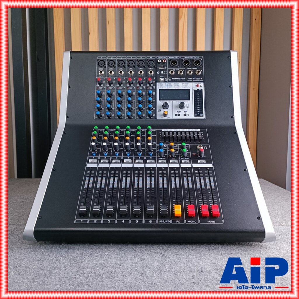 proeurotech-pmx-p6650fx-powermixer-บูลทูส-เพาเวอร์มิกเซอร์-รุ่นใหม่-โปรยูโรเทค-6-ช่อง-650-วัตต์-pmx-p6650-fx-pmxp6650