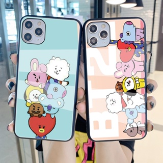 เคสโทรศัพท์ OPPO R19 R17 R15 Pro R11S R11 Plus A3S A5S F1S สีชมพู สีฟ้า การ์ตูนสัตว์ กระจกแข็ง เคสกันกระแทก