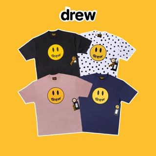 เสื้อยืดแขนสั้นพิมพ์ลาย Drew House Mascot Justin Bieber แฟชั่นคู่รัก_01