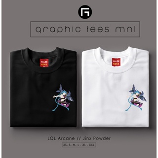 League of Legends LOL Cosplay T shirt Jinx Costume Tops Short Sleeve Anime Tee Shirt Graphic Casual Unisex Apparel_03