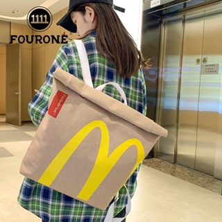 Four ONE Original McDonalds กระเป๋าเป้สะพายหลัง กระเป๋านักเรียน ความจุเยอะ แฟชั่นสําหรับสตรี