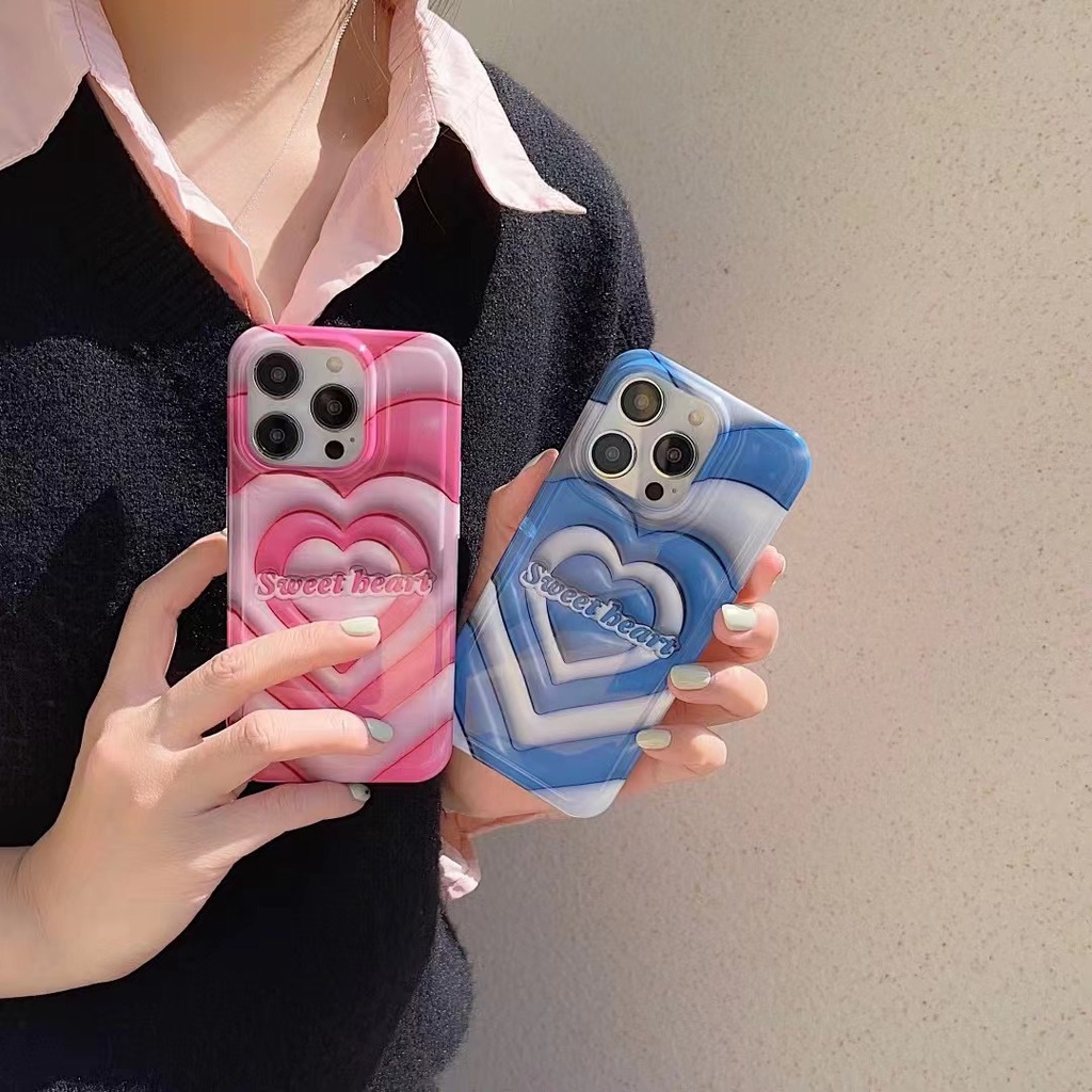 เคสโทรศัพท์มือถือ-ซิลิโคนนิ่ม-กันกระแทก-ลายหัวใจน่ารัก-สําหรับ-iphone-14-14pro-14promax-13-13pormax-13pro-12-12promax-12pro-imd-11-11promax