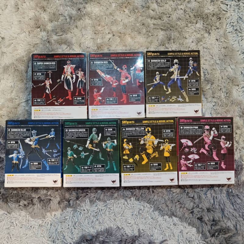 new-shinken-red-pink-yellow-green-blue-gold-samurai-sentai-shinkenger-shf-s-h-figuarts-figuarts-bandai-exo-killer