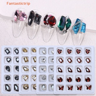 Fantastictrip หินคริสตัล พลอยเทียม 3D หลากสี สําหรับตกแต่งเล็บ DIY 20 ชิ้น