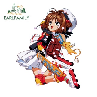 Earlfamily สติกเกอร์กันแดด ลายอนิเมะ Cardcaptor Sakura ขนาด 13 ซม. x 10.4 ซม. สําหรับติดตกแต่งรถยนต์ แล็ปท็อป Windows