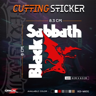 สติกเกอร์โลโก้วง BLACK SABBATH | สติกเกอร์ตัดเพลง SABBATH สีดํา