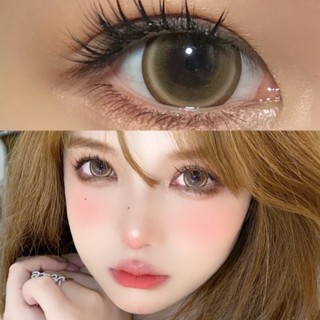 【BIG Eyes 14.5 มม.】UYAAI เลนส์สี 1 คู่ สําหรับดวงตา สีน้ําตาล 2 ชิ้น