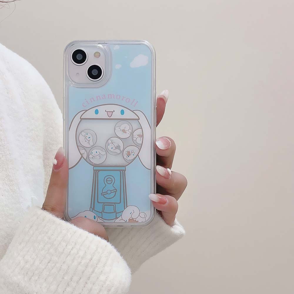 เคสโทรศัพท์มือถือแบบใส-กันกระแทก-มีทรายไหล-ลายสติกเกอร์-cinnamoroll-น่ารัก-สําหรับ-iphone-14promax-12promax-13promax-12-11-11pro-11promax-xs-xr-xsmax-7plus-8plus-14-14pro-14plus