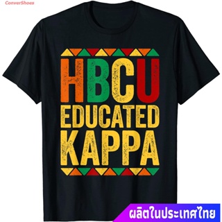 Tee เสื้อสาวอวบ เสื้อยืดลำลอง HBCU Educated KAPPA T-Shirt Historical Black T-Shirt Sports T-shirt