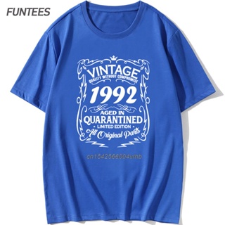Made In 1992 Novelty Print T Shirts Male 100% Cotton Summer Short Sleeve Birthday Gift Tshirt Tops Funny Anniversar_03