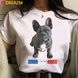 เสื้อท็อป พิมพ์ลายกราฟฟิคอนิเมะ French Bulldog สไตล์ญี่ปุ่น แนวสตรีท สําหรับผู้หญิง 2000s