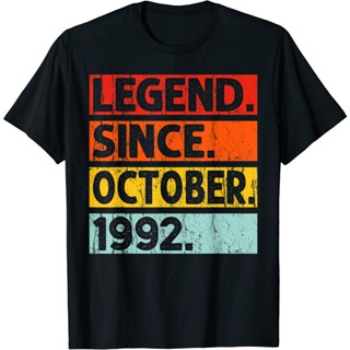 Fathers Day Gift Pure Cotton Fashionable Geek Legend Since October 1992 30Th Birthday 30 Years Old Vintage T-Shirt_03