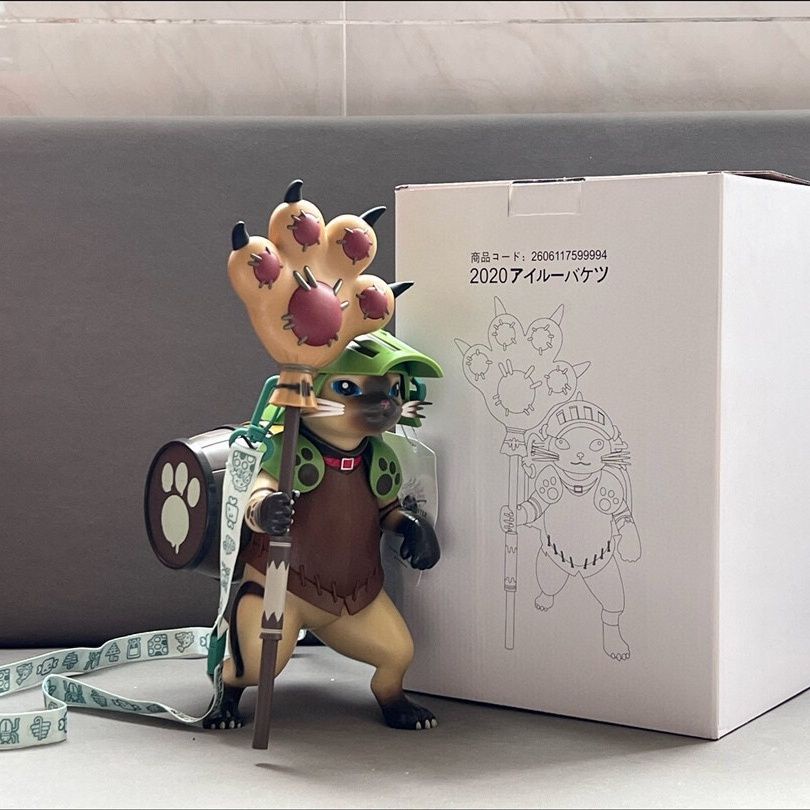 ฟิกเกอร์-monster-hunter-ailu-cat-universal-studios-limited-edition-trendy-play-popcorn-bucket-ornament