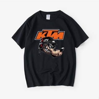 Ktm ทีมชุดแข่งรถจักรยานยนต์ Heavy รถจักรยานยนต์ off-road เสื้อยืดแขนสั้นนักเรียนเสื้อผ้าผู้ชายและผู้หญิงรอบคอกว้าง