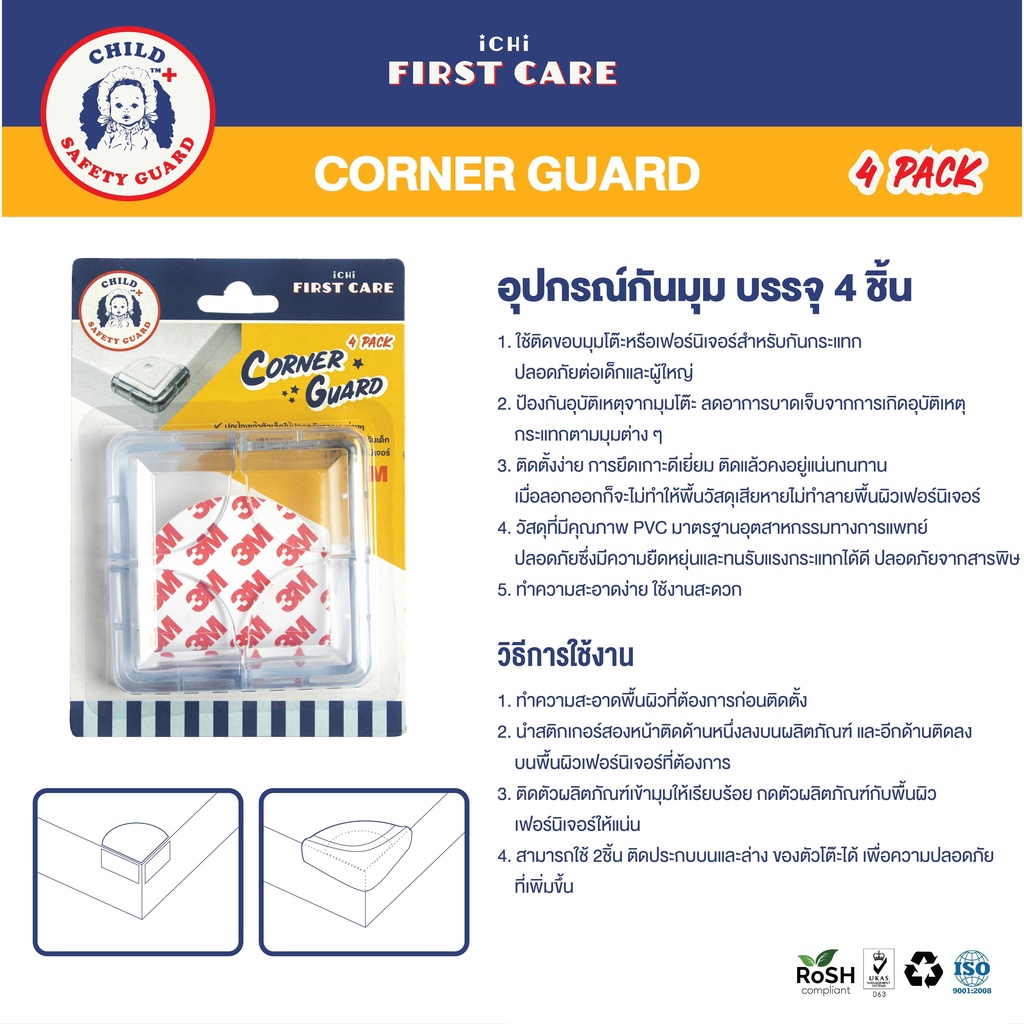 ที่กันประตูปิด-ที่กันประตูหนีบเด็ก-door-stopper-กันกระแทกมุมโต๊ะ-corner-guard-อุปกรณ์กันมุม-บรรจุ-4-ชิ้น