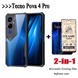 เคสโทรศัพท์มือถืออะคริลิค และฟิล์มเซรามิก สําหรับ Tecno Pova 4 Pro Pova 4pro