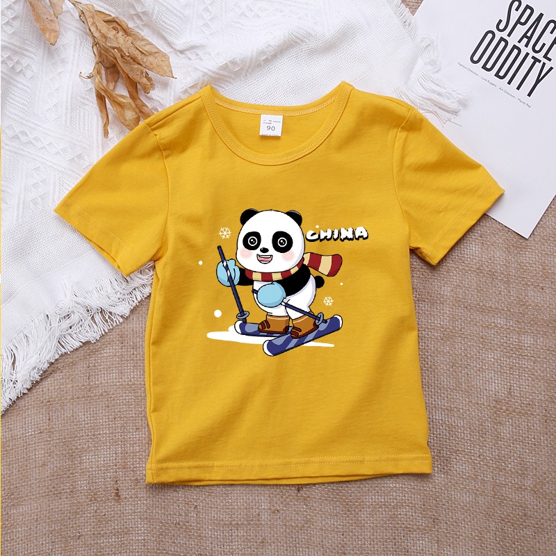 bxpb-เสื้อยืดแขนสั้น-ผ้าฝ้าย-พิมพ์ลายการ์ตูนแพนด้า-สวมใส่สบาย-แฟชั่นสําหรับเด็กผู้ชาย-ผู้หญิง-อายุ-3-15-ปี