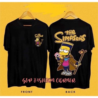 เสื้อยืด cotton The Simpsons Front and Back T-shirt good quality 100% cotton active life brand shirt for men_07