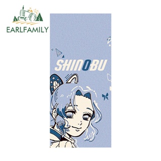 Earlfamily สติกเกอร์ไวนิล ลายการ์ตูนอนิเมะญี่ปุ่น Kochou Shinobu Demon Slayer ขนาด 13 ซม. x 6 ซม. สําหรับติดตกแต่งรถยนต์