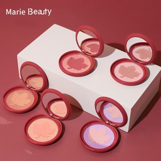 Marie Beauty Mary Beauty บลัชออนไฮไลท์ เนื้อแมตต์ ชิมเมอร์ สีส้ม สองสี สําหรับแต่งหน้า